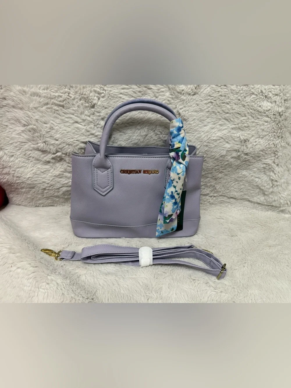 Christian Siriano Lavender Top-Handle Satchel